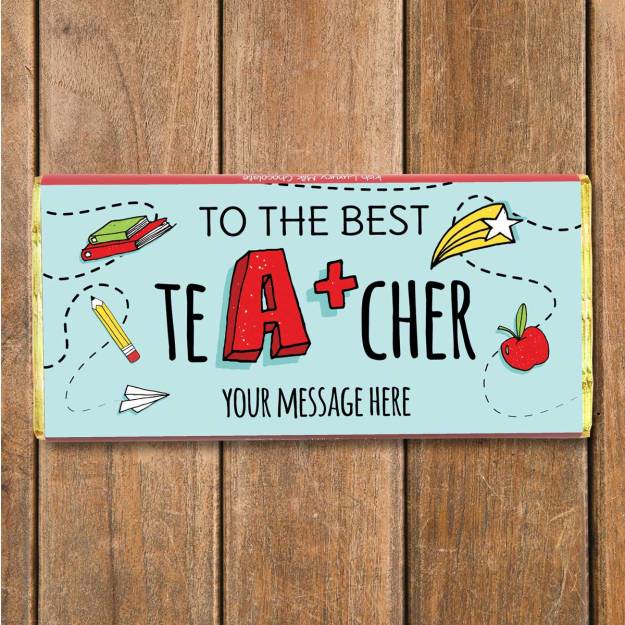 To The Best Teacher Personalised Chocolate Bar | 799-222 | gifts .ie