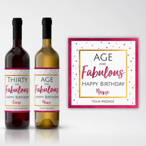 Any Age And Fabulous Personalised Wine