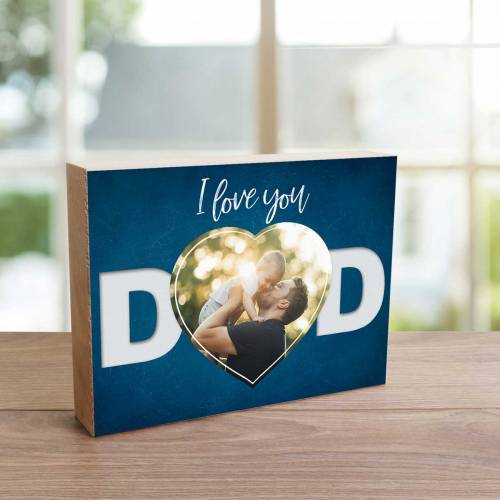 I Love You Dad - Wooden Photo Blocks