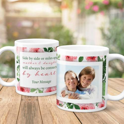 Mother & Daughter Miles Apart Personalised Mug