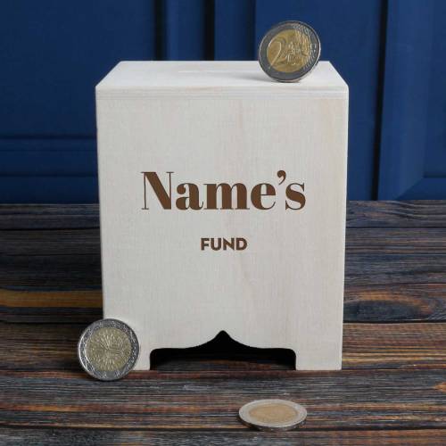 Name's Fund - Personalised Wooden Money Box