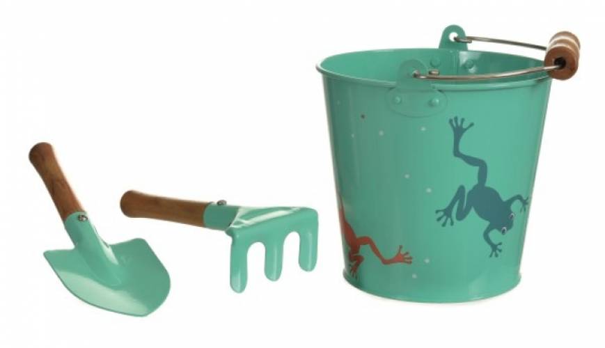 Bucket, Spade & Rake Set Frog