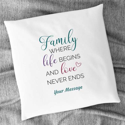 Family Any Message Personalised Cushion Square