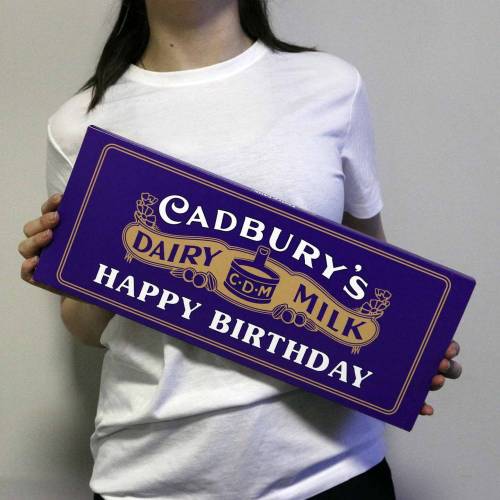 Happy Birthday - Giant Retro Cadburys Dairy Milk Bar 850g