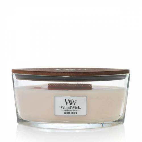 White Honey Ellipse Candle From Woodwick