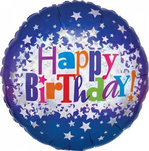 Happy Birthday Stars Balloon in a Box
