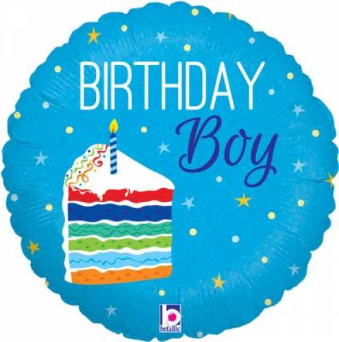 Birthday Cake Boy Balloon in a Box