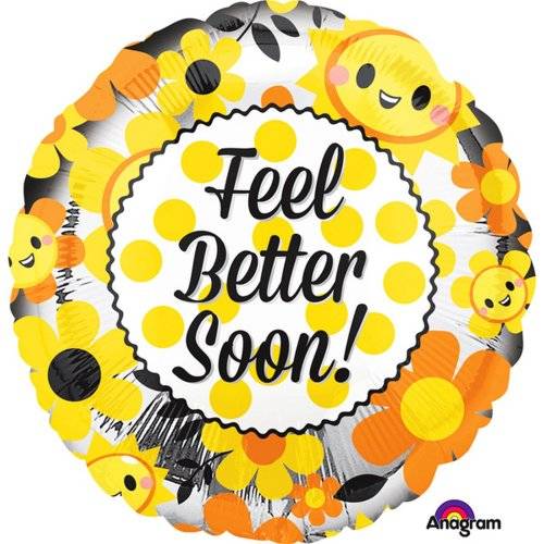 Feel Better Soon Sunflowers Balloon in a Box