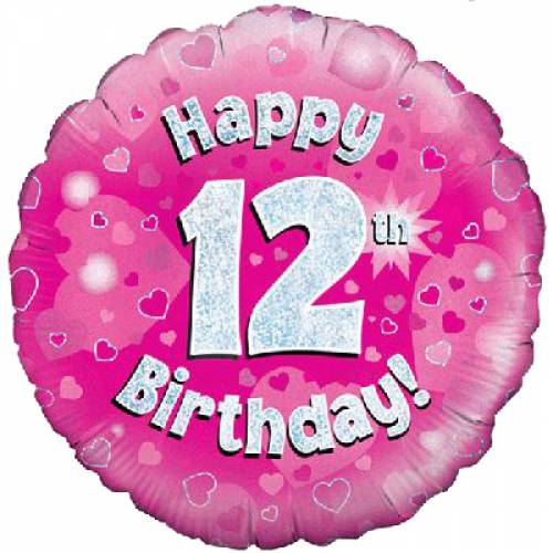 Happy 12th Birthday (PINK) Balloon in a Box