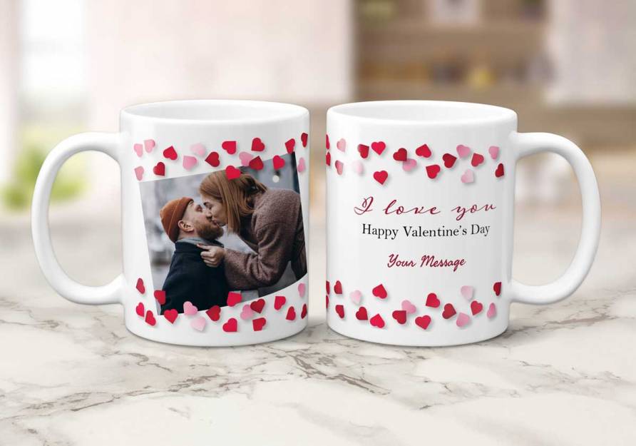 Happy Valentine's Day Any Photo Personalised Mug