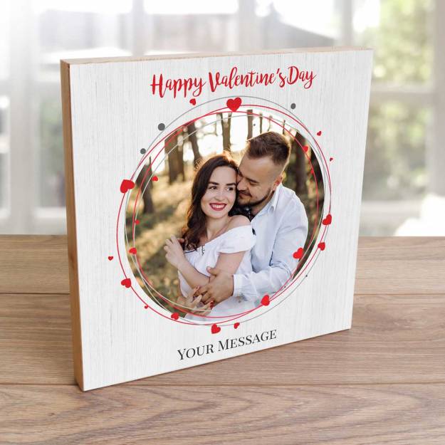 Happy Valentine's Day - Wooden Photo Blocks