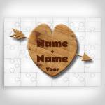 Wooden Heart Personalised Jigsaw
