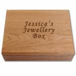 Jewellery & Ring Wooden Box - Engraved