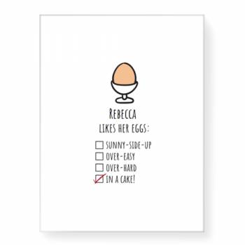 Egg List 12 x 16 Stretched Canvas