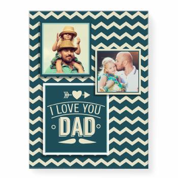 Love You Dad Zig Zag design 12 x 16 Stretched Canvas