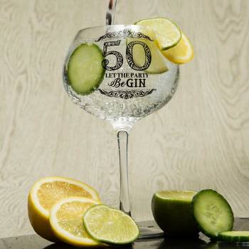 50 Let the Party BeGin Gin Glass