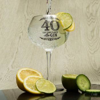 40 Let the Party BeGin Gin Glass