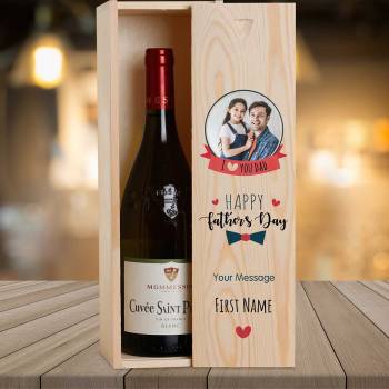 I Love You Dad Personalised Wooden Single Wine Box
