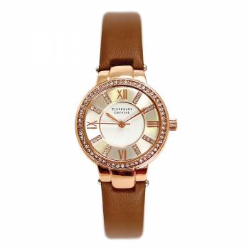 Continuance Rose Gold Ladies Watch With Leather Strap