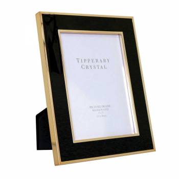 Black Enamel Frame with Rose Gold Edging 5 X 7