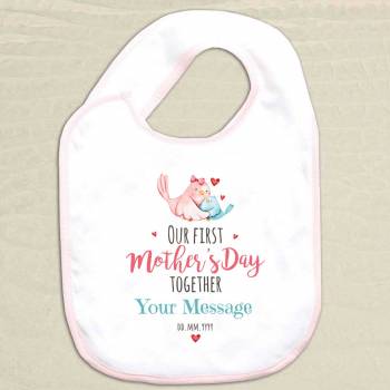 Our First Mother's Day Together Personalised Baby Bib