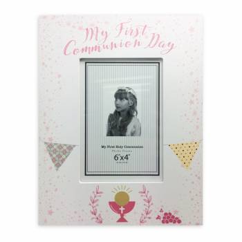 My First Holy Communion Pink Photo Frame Portrait 6x4