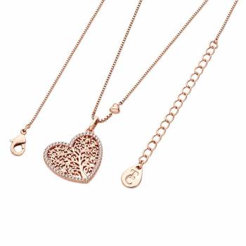Tipperary Tree of Life Rose Gold Pave Heart Pendant