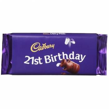21st Birthday - Cadbury Dairy Milk Chocolate Bar 110g