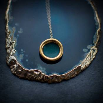 Teal Halo Necklace from Danu