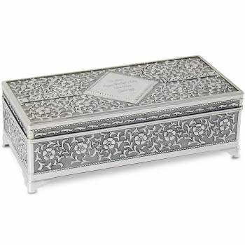 Antique Silver Plated Jewellery Box
