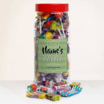 Football Pitch Personalised Sweets Jar
