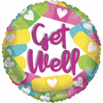 Get Well Band Aid Balloon in a Box