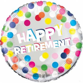Happy Retirement Dots Balloon in a Box