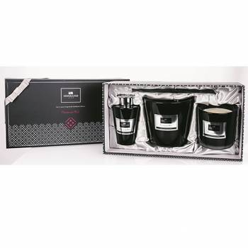 Pomergranate Musk Luxury Set of 3 (Three Wick Conical Candle, Two Wick candle & diffuser)