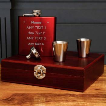 Any Name and Message - Personalised Coated Hip Flask