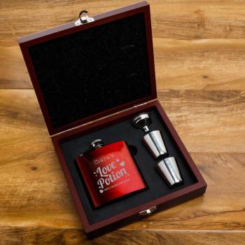 Love Potion - Personalised Coated Hip Flask