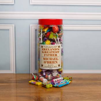 Greatest Father Personalised Sweets Jar