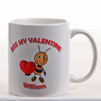 Bee My Valentine Personalised Mug