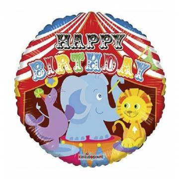 Happy Birthday Circus Animals Balloon in a Box