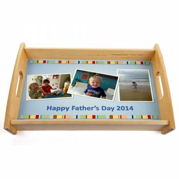 Blue Background Photo Serving Tray