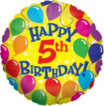 Happy 5th Birthday Balloon in a Box