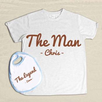 The Man, The Legend Personalised Matching Bib & T-Shirt