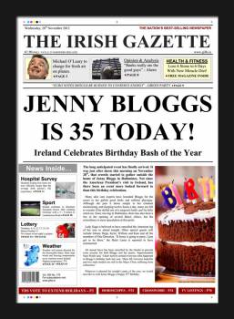 Happy Birthday Newspaper Spoof - Adult Female