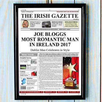 Most Romantic Man in Ireland - Newspaper Spoof