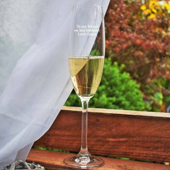 Any Message - Personalised Champagne Crystal Flute