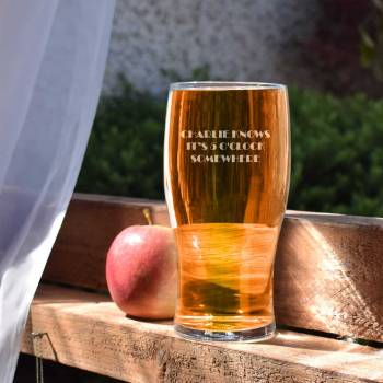 5 O'Clock Somewhere Personalised Pint Glass