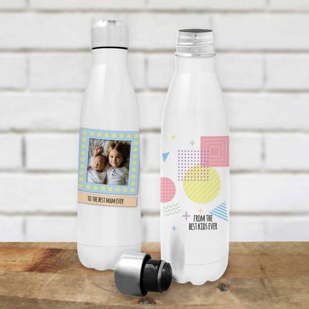 Any Photo Any Message Shapes - Personalised Stainless Steel Bottle