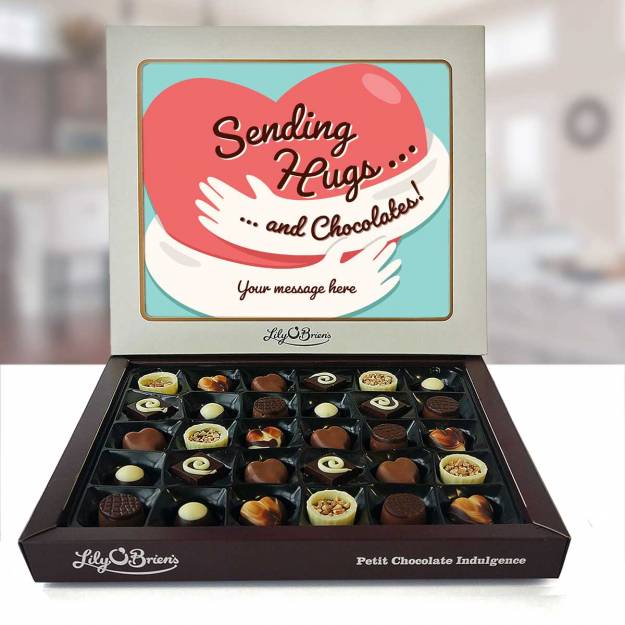 Sending Hugs And Chocolates Personalised Chocolate Box 290g