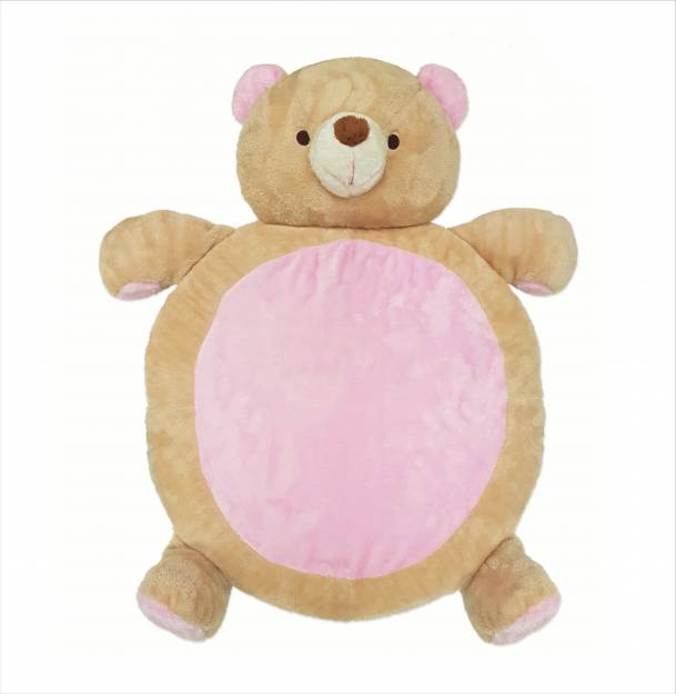 Embroidered Teddy Bear Floor Mat - Pink or Blue