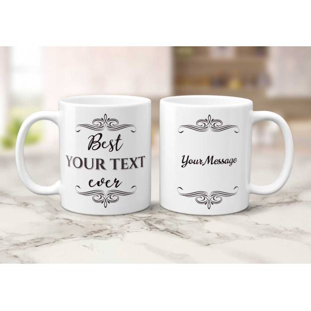 Any Message Best Any Title Ever Black - Personalised Mug